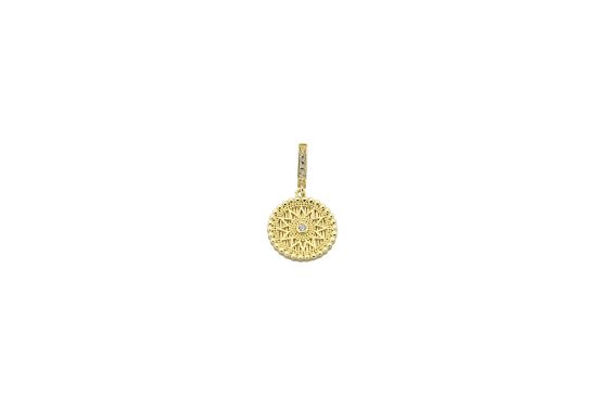 "Vintage Güneş Charm, 2,35 gram, Goldium ustalığı ve Ebru Sever Türk'ün Favorileri modeli ile uzun ömürlü kullanım sağlar